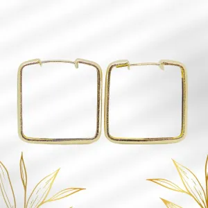 BRINCO ARGOLA QUADRADO LISO