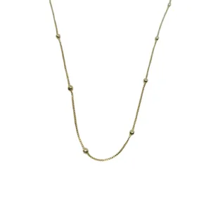 COLAR  VENEZIANA 0.8 MM COM BOLINHAS 35CM