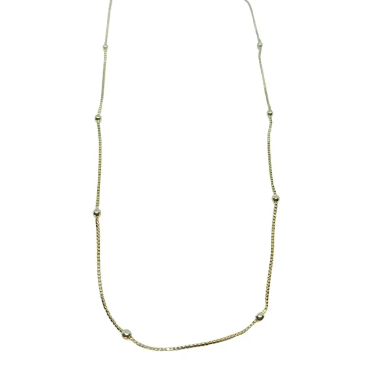 COLAR CORRENTE VENEZIANA COM BOLINHA 80CM