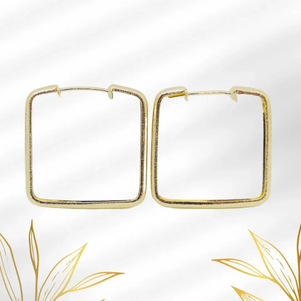 BRINCO ARGOLA QUADRADO LISO