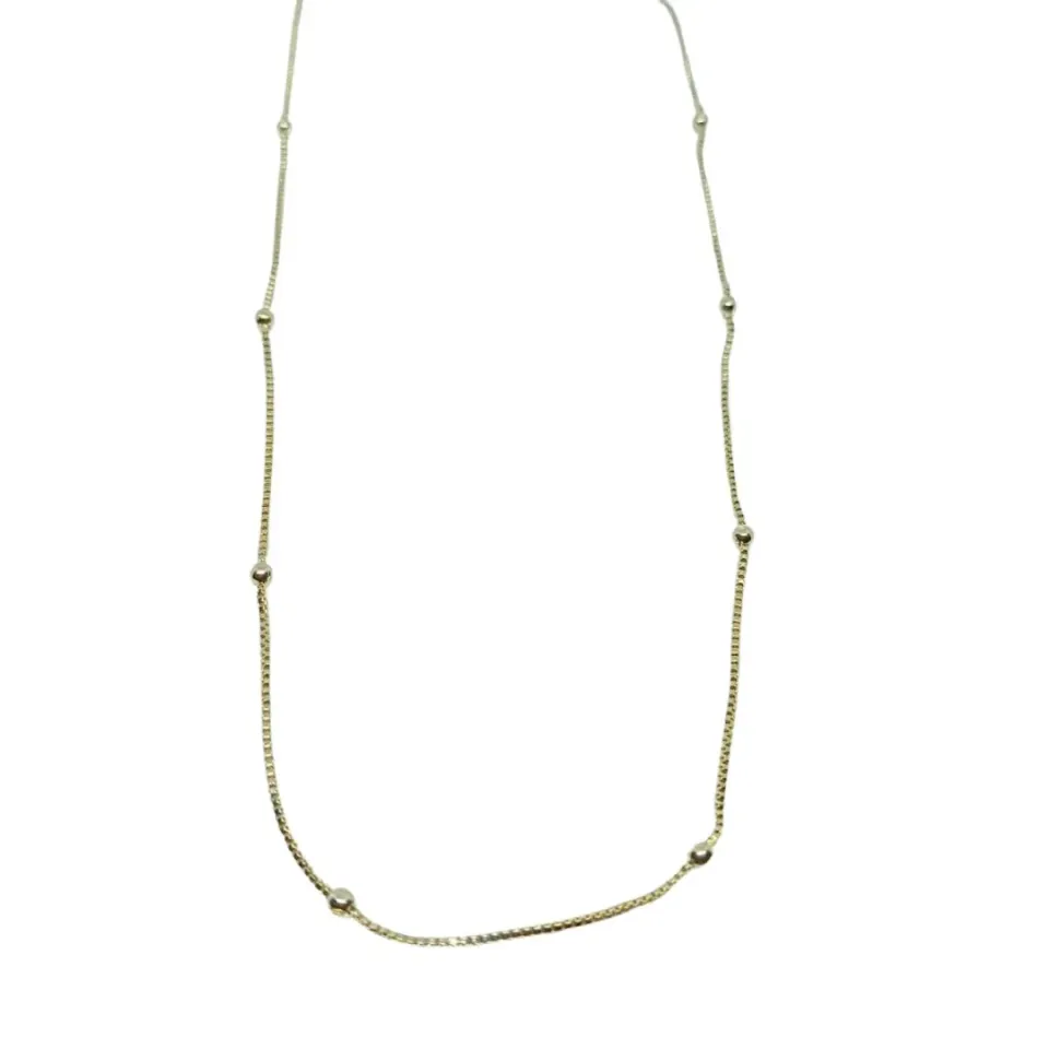 COLAR CORRENTE VENEZIANA COM BOLINHA 80CM